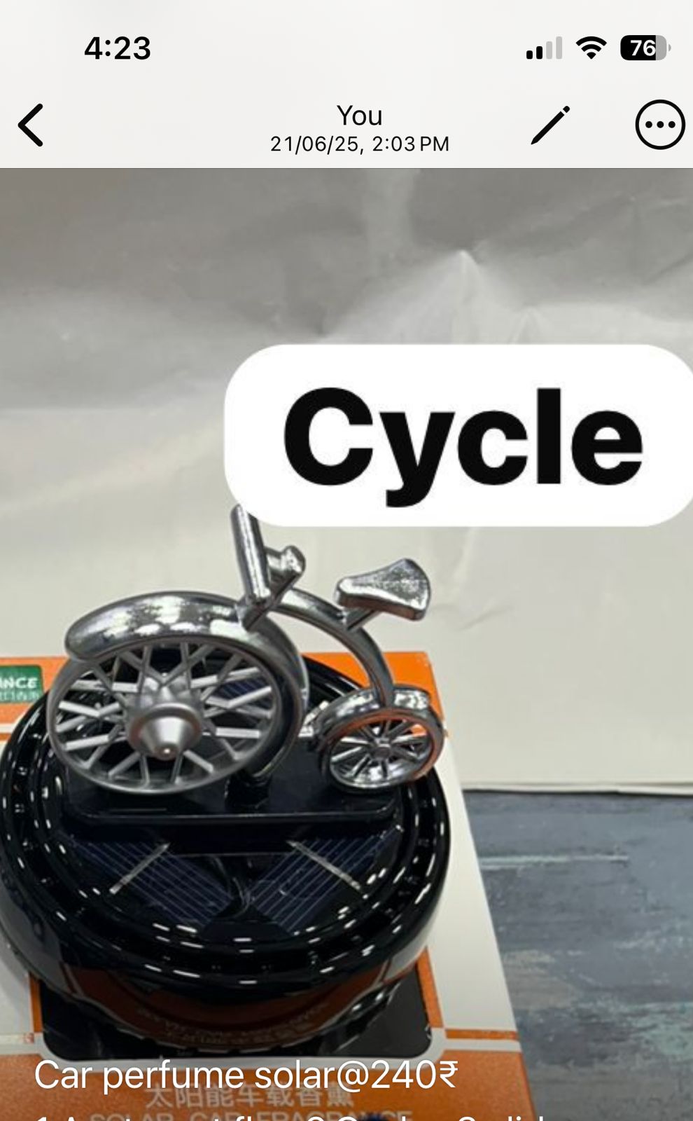 Cycle perfume