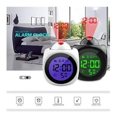 Led projector light clock