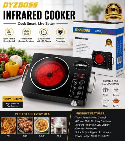 Dysboss infrared cookware 3500 watt induction