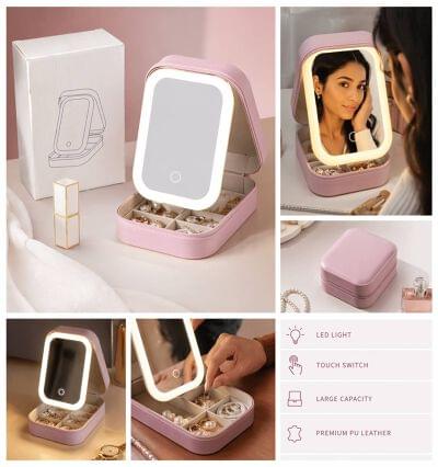 Jwellery box with led mirror